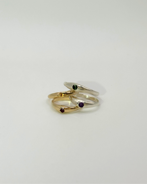 Something Signature Gemstone Ring (2mm stone)
