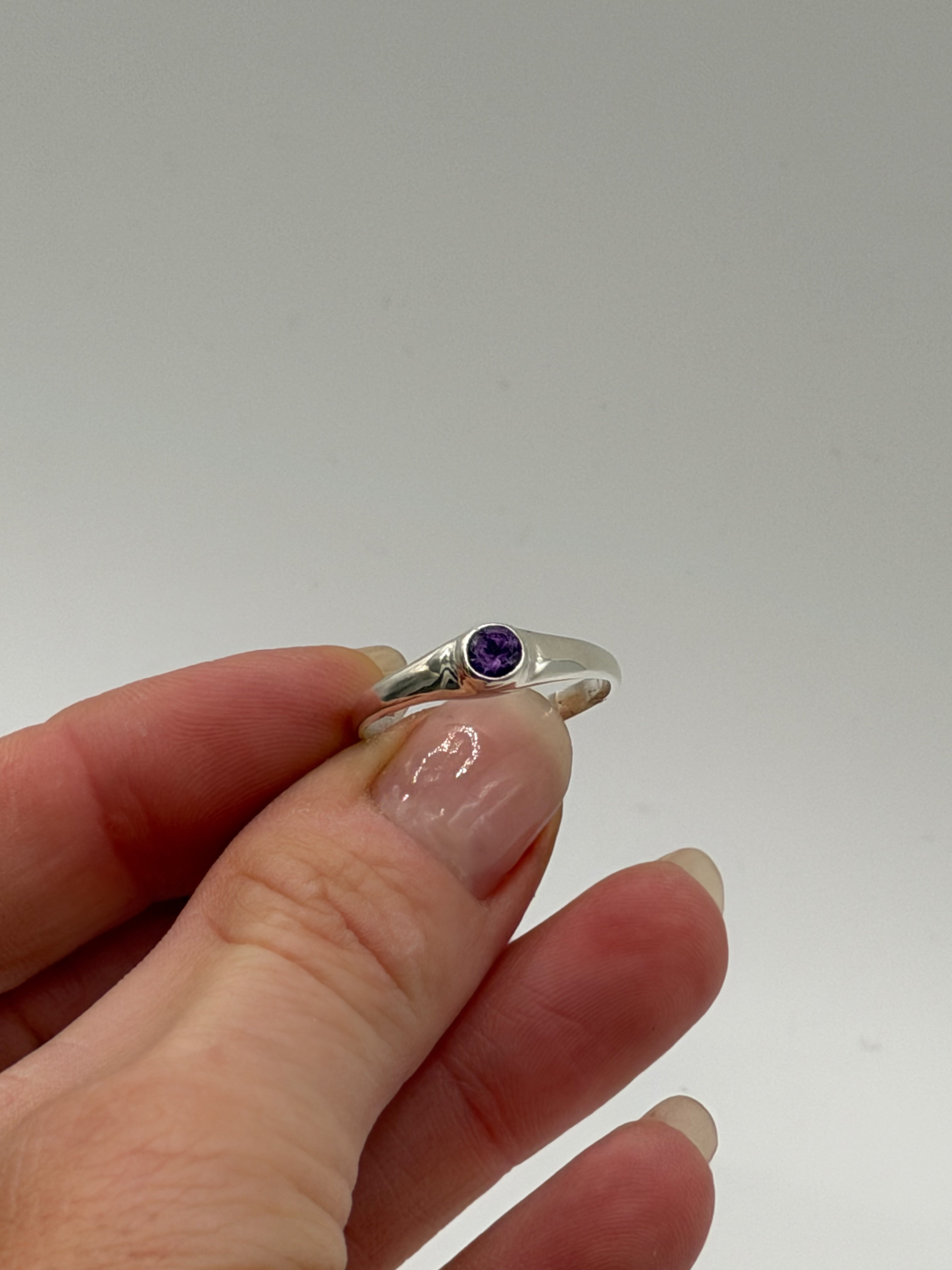 Something Bezeled Gemstone Ring (4 mm stone)