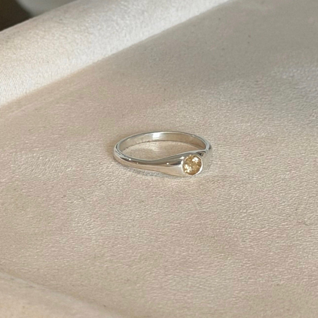 Bold Signature Gemstone Ring