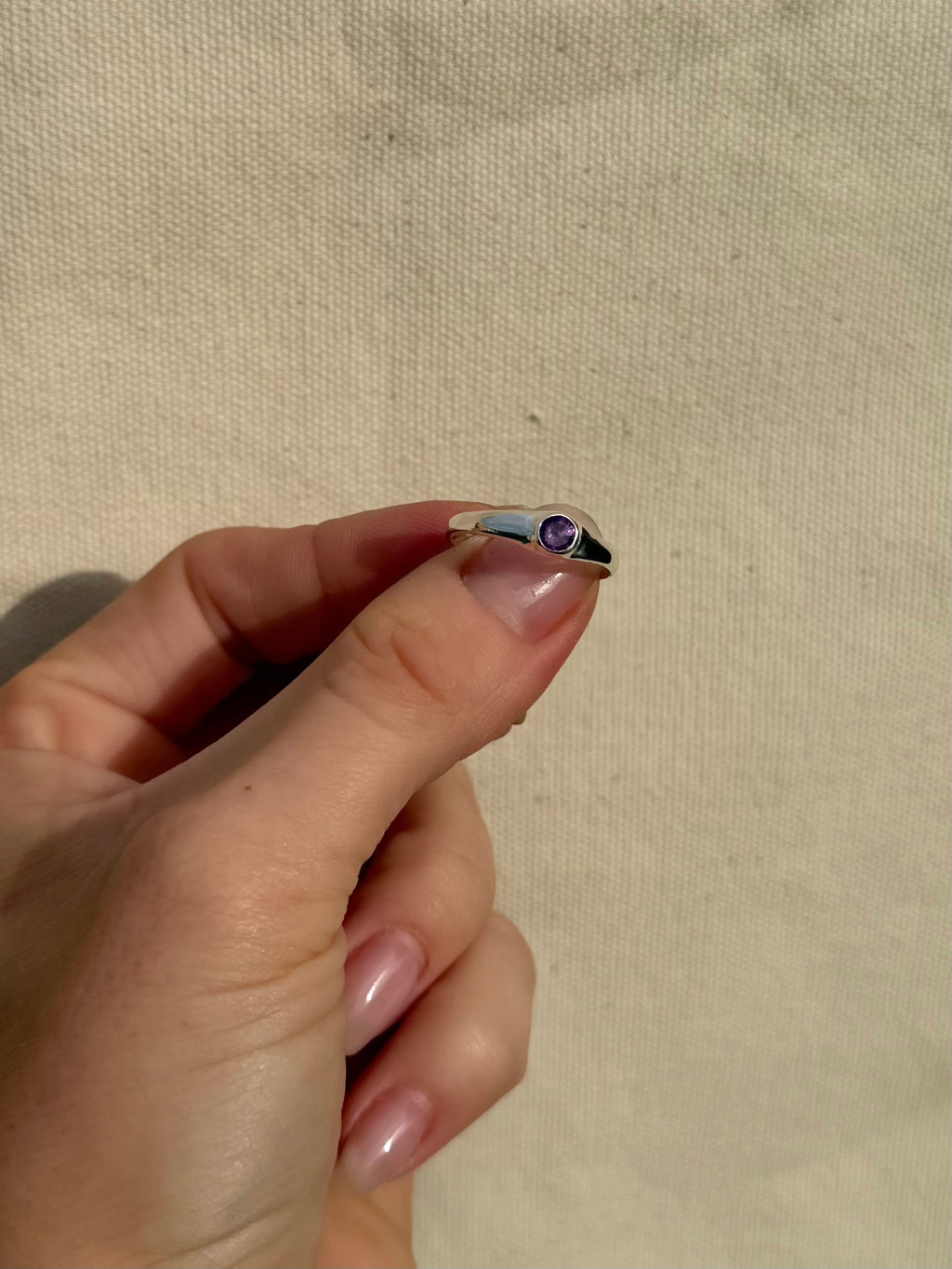 Something Bezeled Gemstone Ring (4 mm stone)