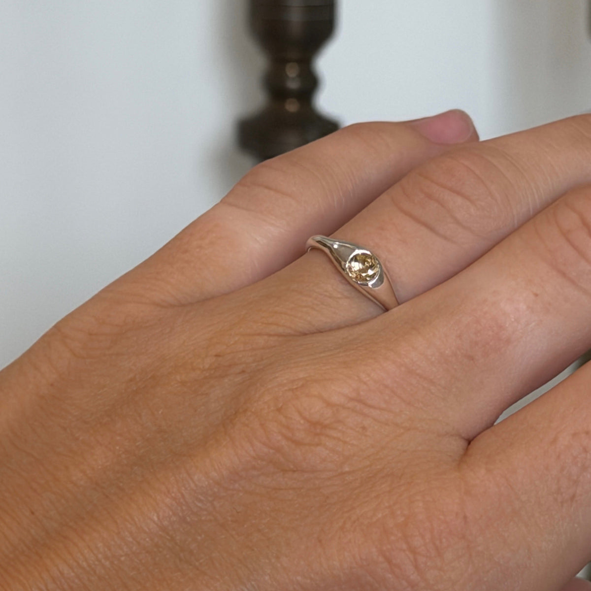 Bold Signature Gemstone Ring
