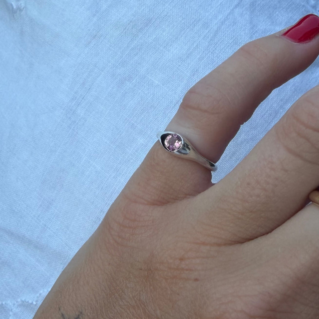 Bold Signature Gemstone Ring